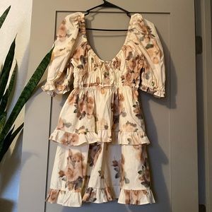 WeWoreWhat Mini Dress Small Floral Cottage Core Corset